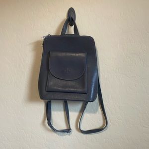 Borse In Pelle Gray Leather 3 in 1 Backpack